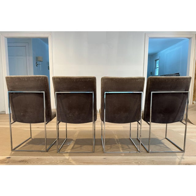 Metal Mid 20th Century Set of 8 Authentic Antique Milo Baughman Polished Chrome Chairs For Sale - Image 7 of 9