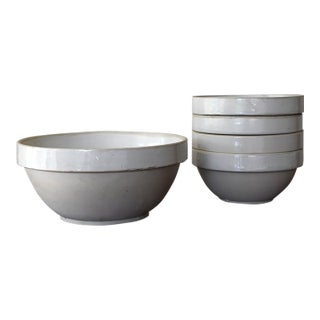 Antique French Ironstone Bowl - Large For Sale