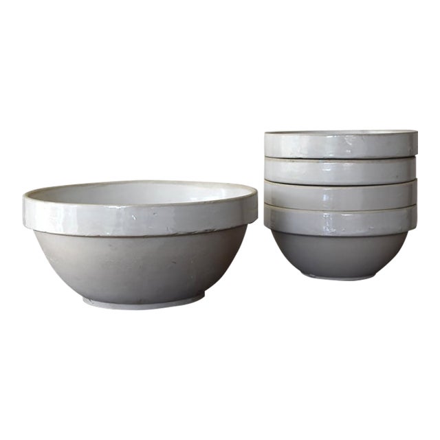 Antique French Ironstone Bowl - Large For Sale