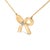 Haus of Brilliance Gold Vermeil Diamond Accent Bow Tie Pendant Necklace For Sale - Image 4 of 4