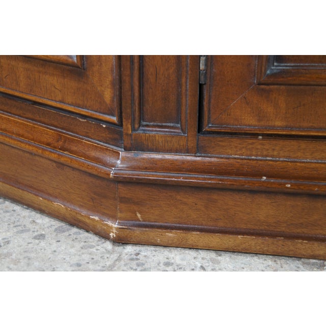 1970s White Furniture Italian Provincial Neoclassical Style Walnut Buffet Sideboard For Sale - Image 11 of 13