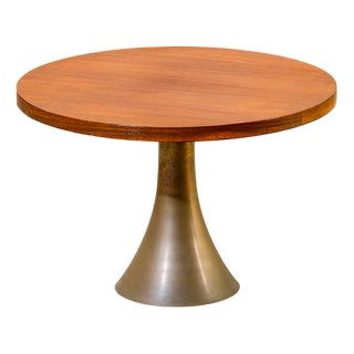 Bronze and Wood Coffee Table by Angelo Mangiarotti, 1950s For Sale