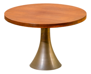 Bronze and Wood Coffee Table by Angelo Mangiarotti, 1950s