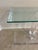 Plastic 1980s Mid Century Modern Lucite Glass Side Table Style of Karl Springer For Sale - Image 7 of 12