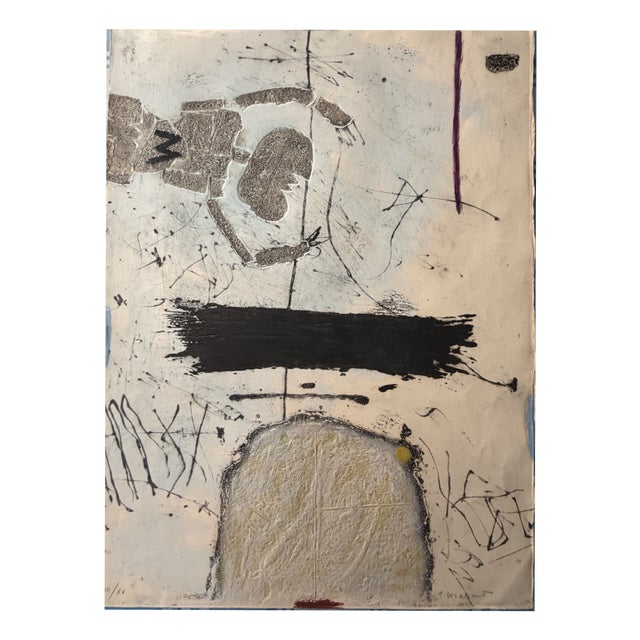 James Coignard, L'Homme Volant (The Flying Man), Hand-Painted Carborundum Etching, 1975 For Sale