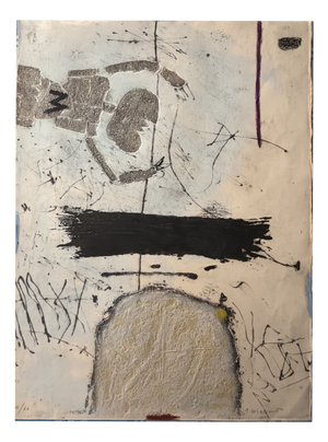 James Coignard, L'Homme Volant (The Flying Man), Hand-Painted Carborundum Etching, 1975