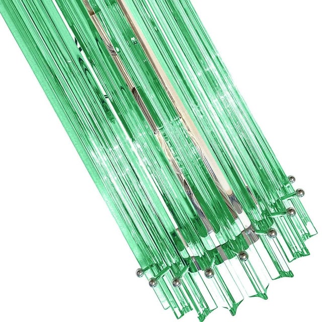 Early 21st Century Green Wather Triedro Murano Glass Wall Sconces by Simoeng, Set of 2 For Sale - Image 5 of 7