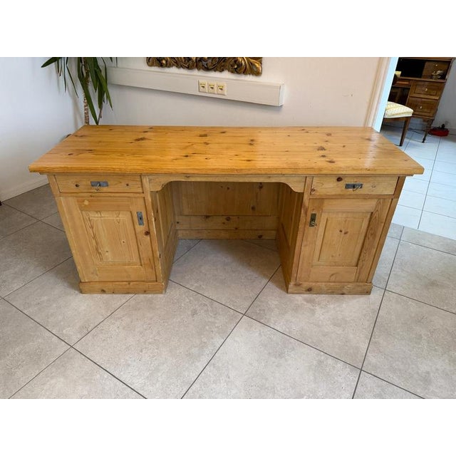 Art Nouveau Rustic Desk in Wood, 1890s For Sale - Image 3 of 14