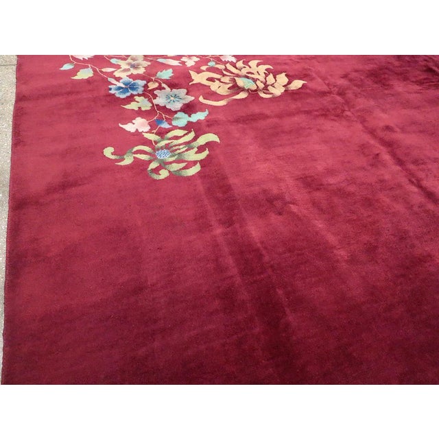 Art Deco Galerie Shabab Collection Mid-20th Century Chinese Art Deco Room Size Carpet For Sale - Image 3 of 8
