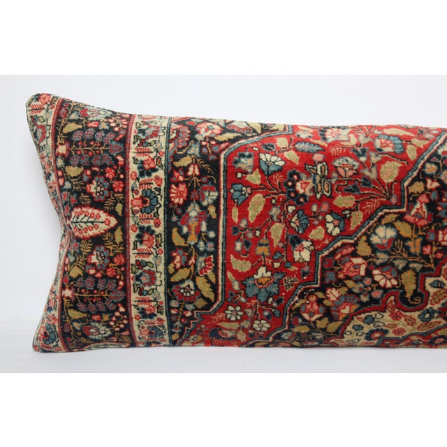Early 20th Century Handmade Persian Tribal Rug Cushion Cover -16'' X 45'' For Sale - Image 5 of 11