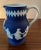 Ceramic 1950s Dudson Hanley Blue Jasperware Pitcher For Sale - Image 7 of 8