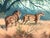 Oil painting by notable American wildlife artist and illustrator Walter J. Wilwerding. This signed painting features a...