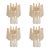 Set of 4 Modern “Conchiglie” Gold Murano Glass Wall Sconces For Sale
