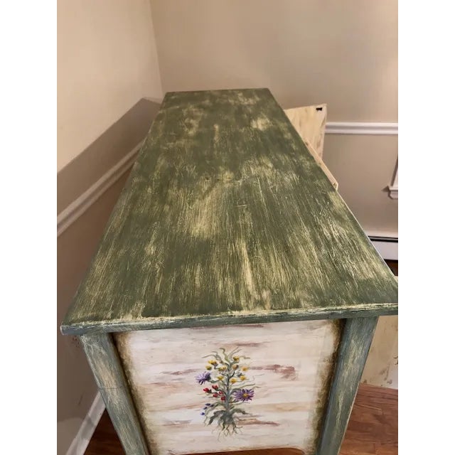 Late 20th Century Habersham French Country Style Hand Painted Sideboard For Sale - Image 5 of 6