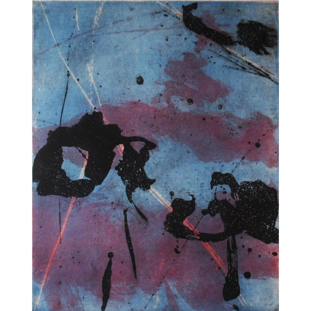 This artwork "Untitled #2" is a colors monotype on Arches paper by Dutch artist Frans Horbach. It is hand signed and dated...