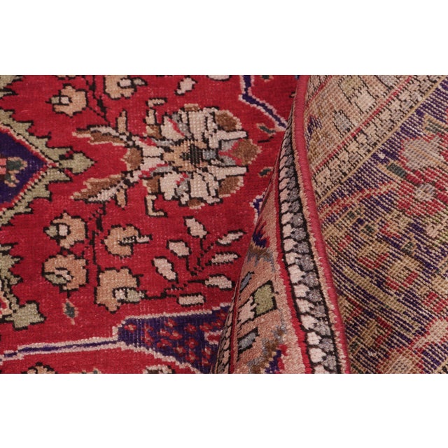 Purple Persian Bakhtiari Red/Purple Wool Rug - 8'6'' X 11'3'' For Sale - Image 8 of 10