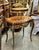 Enhance your interior with this elegant Louis XV style two-tier side table, featuring a beautifully shaped marquetry top...