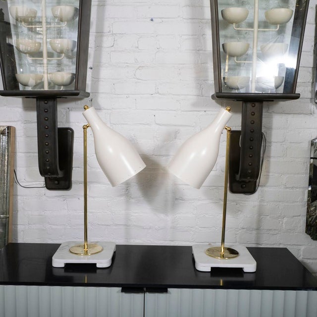 2000 - 2009 Pair of articulated Stilnovo style table lamps For Sale - Image 5 of 11