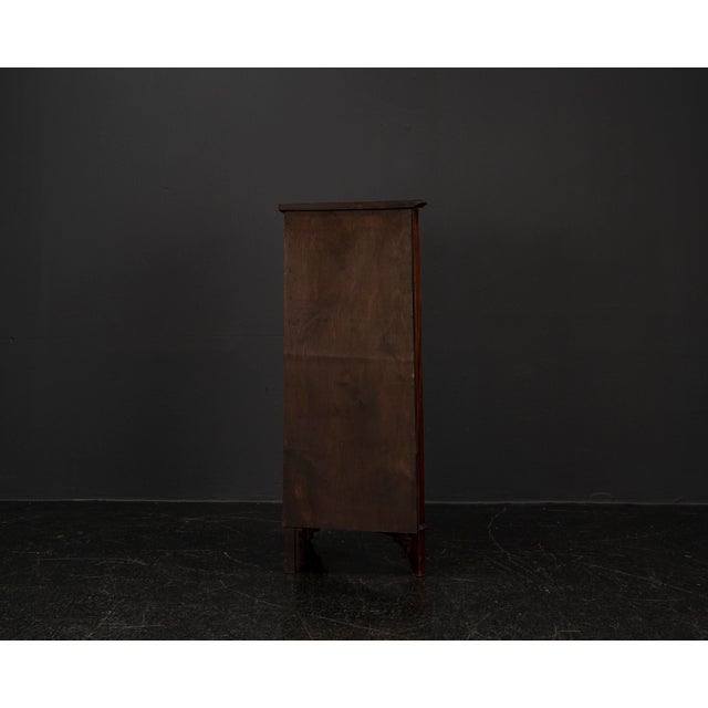 Brown Three-Tier Corner Shelf with Ornamental Kymation Molding, 1920s For Sale - Image 8 of 18