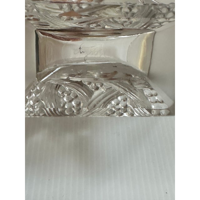 1938 Vintage Sign Verlys Frosted/Clear "Love Birds" Glass Vase For Sale - Image 16 of 17