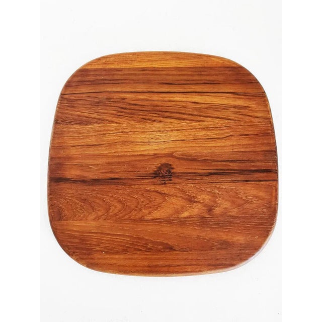 Dansk Mid 20th Century Dansk Teak Wood Snack Tray With Bowl by Jens H Quistgaard For Sale - Image 4 of 12