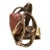 Sculptural Ring With a Silver-Toned Metal Pink Stone Krahe For Sale