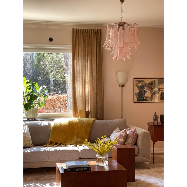Mid-Century Modern Small Pink Murano Glass Flamingo Chandeliers, Set of 2 For Sale - Image 3 of 9
