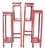 Chinese Red Lacquer Tall Plant Tables - A Pair of 2 For Sale