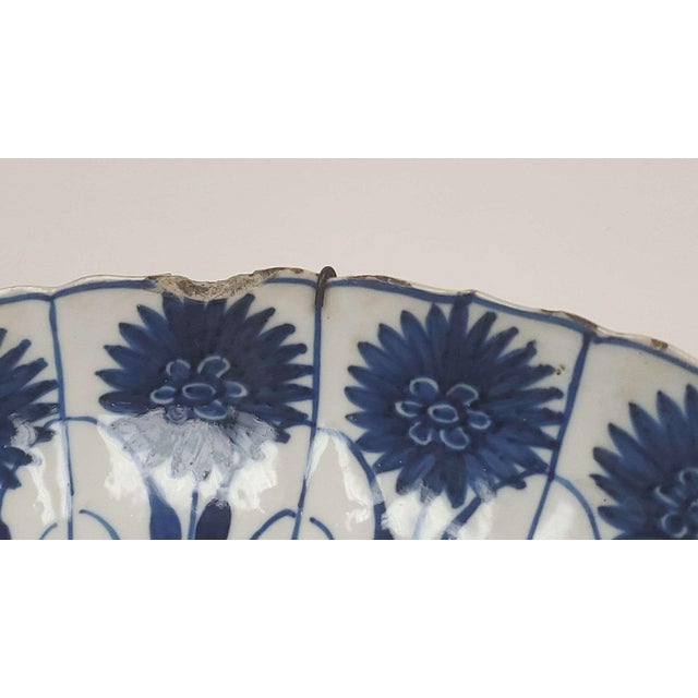 Ceramic Antique Chinese Export Blue & White Porcelain Chargers For Sale - Image 7 of 8