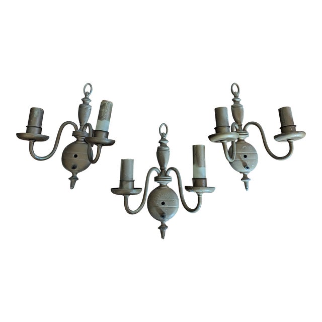 Early 20th Century Sconces - Set of 3. Appraised For Sale
