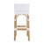 White Serienna 30 in. Seat Height Rectangular Rattan Low Back Bar Stool, Smooth White For Sale - Image 8 of 11