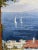 Late 20th Century Stunning Original Oil Painting On Canvas, Mediterranean Coastal Scene 29x41 For Sale - Image 4 of 10