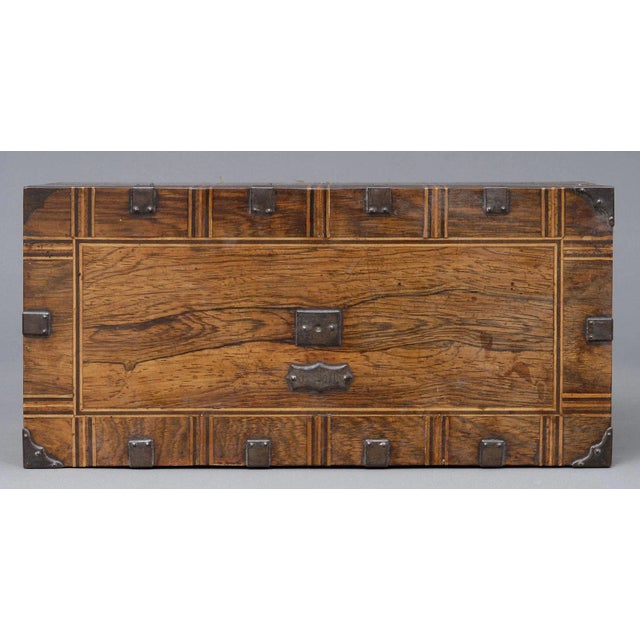 Chestnut Antique French Tea Caddy, Circa 1860 For Sale - Image 8 of 9