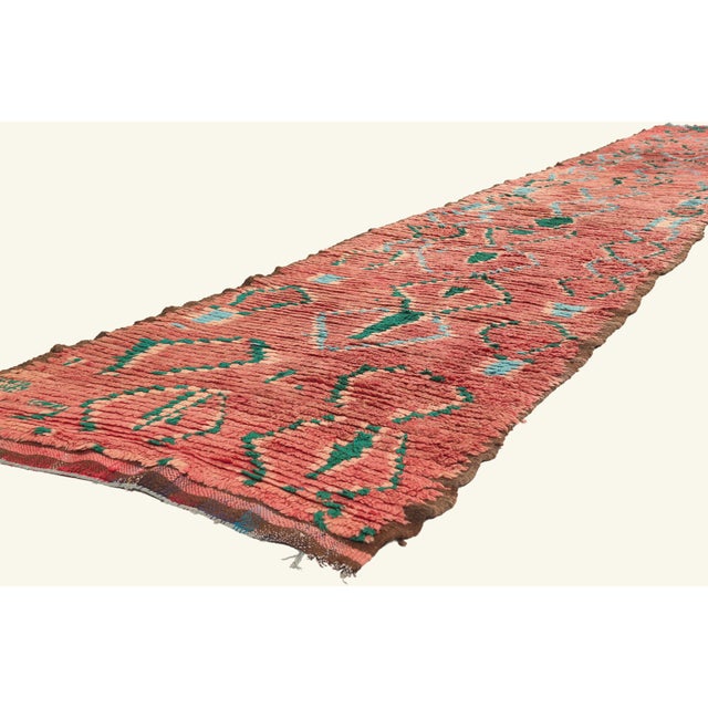 21950 Vintage Boujad Moroccan Rug, 03'02 x 18'08. The Matriarch's Legacy: A Vintage Boujad Moroccan Masterpiece of...