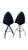 1960s Pair of Vintage Daystrom Sculptural Black Metal Swivel Bar Stools For Sale - Image 5 of 9