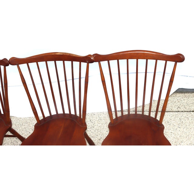 Authentic Stickley Sold Wood 6 Spindle-Back Windsor Chairs For Sale - Image 16 of 18