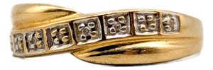 18 Karat Gold Wedding Ring with Diamonds