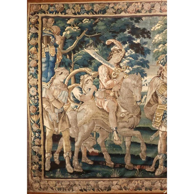 Impressive 17th Century Flemish Historical Tapestry For Sale - Image 9 of 15