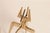Brass Pair of Sculptural Vintage Brutalist Candle Holders in Polished Brass For Sale - Image 8 of 13