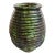 Vintage Moroccan Green Ribbed Ceramic Pottery For Sale