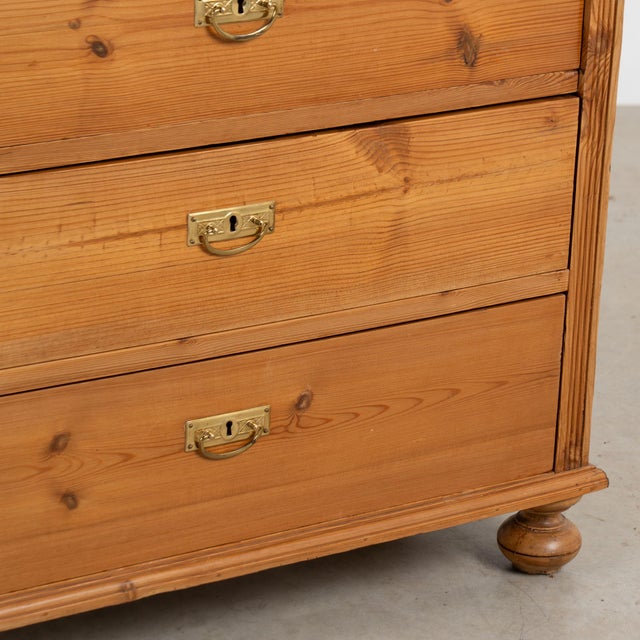 19th Century Danish Pine Chest of Four Drawers For Sale - Image 10 of 11