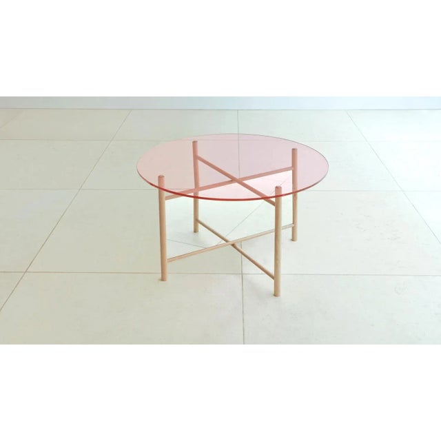 Elias side table by llot llov dimensions: ø 80 x h: 50 materials: beech, mirror, glass with osis edition 5 llot llov is...