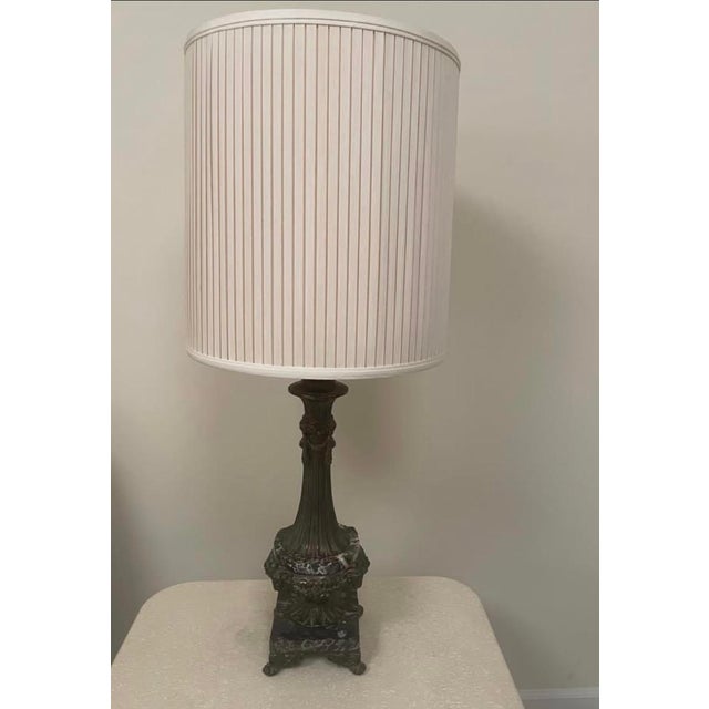 1960s Mid-Century Black Modern Marble Turner Table Lamp - New Old Stock For Sale - Image 9 of 9