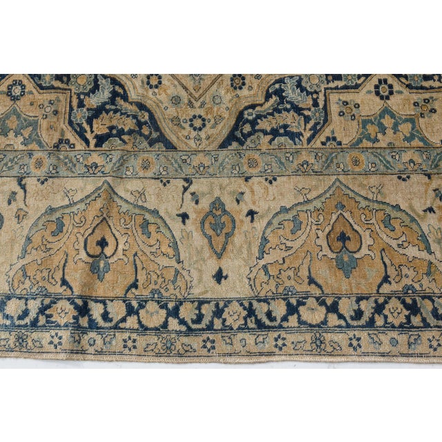 Persian Authentic Early 20th Century Persian Tabriz Handmade Carpet For Sale - Image 3 of 9