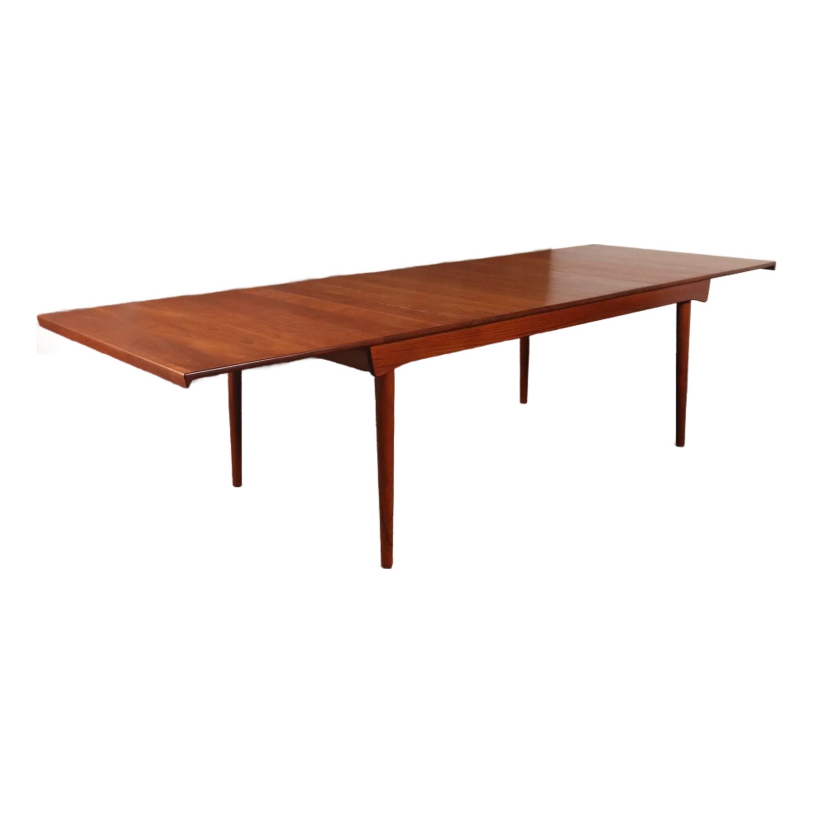 Danish Solid Teak Extension Dining Table by Finn Juhl for France ...