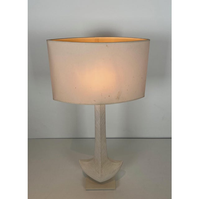 Mid-Century Modern 1970s Ceramic table lamp. French design by L Drummer For Sale - Image 3 of 12