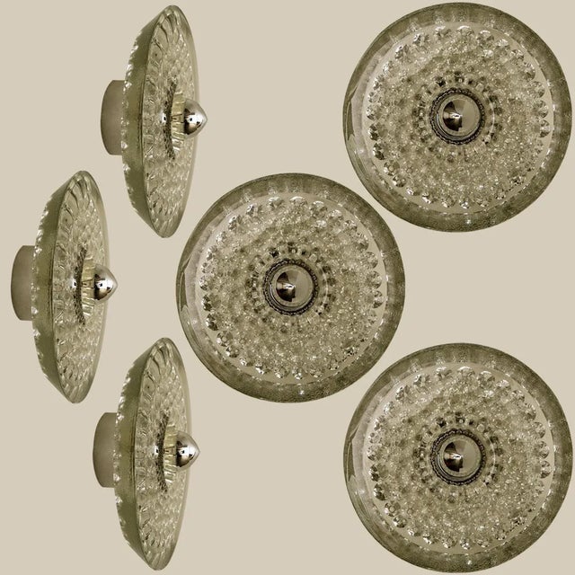 Sculptural Glass and Chrome Wall Light from Peill & Putzler, 1970s For Sale - Image 10 of 14