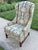 1950s 1950s Neoclassical Upholstered Wingback Chair For Sale - Image 5 of 11