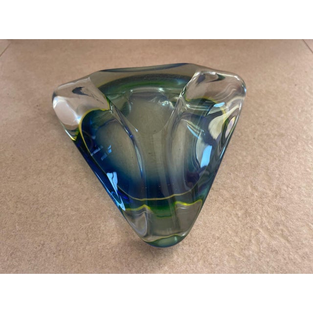 1950s Italian Murano Sommerso Glass Decorative Bowl For Sale - Image 9 of 9
