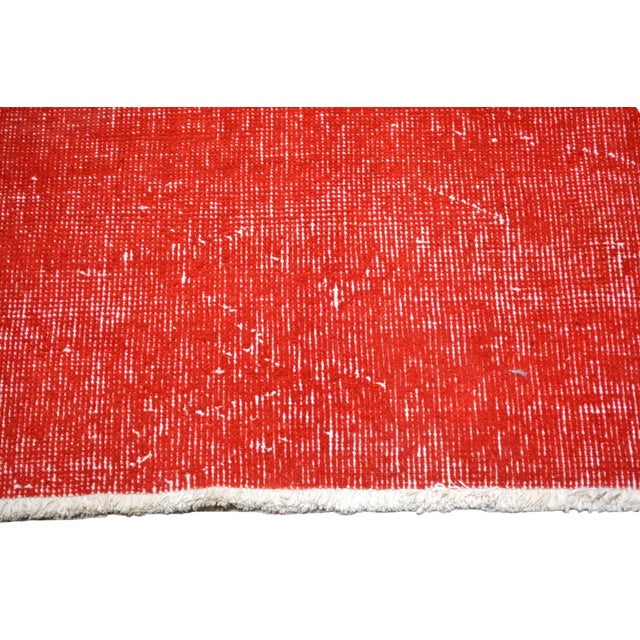 Vintage Turkish Anatolian Hand Knotted Wool Rug, 3'4" X 13'7" For Sale - Image 4 of 4